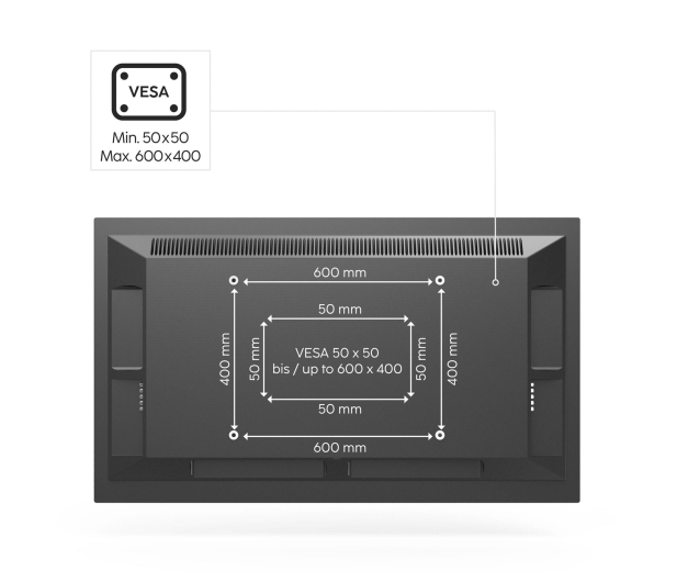 Hama Uchwyt LCD/LED VESA 600x400 FIX 90" ultraslim - 1516972 - zdjęcie 2